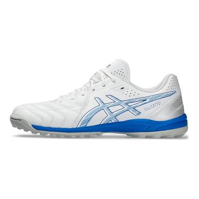 Calcetto Cómodo Simple TF (Tacos de goma) Zapatos de Fútbol Hombre Zapatos de Fútbol Blanco Azul 1113A038-101