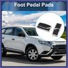 1Set Automatic Footrest Pedals Cover for Mitsubishi Outlander Silver Tone