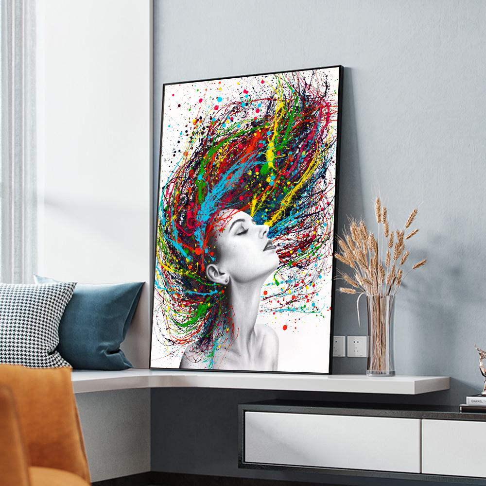 Kreative Sexy Nackte Frauen Porträt Poster Graffiti Kunst Malerei Fantasie Wand Kunst Leinwand Drucken Bilder für Wohnzimmer Dekor