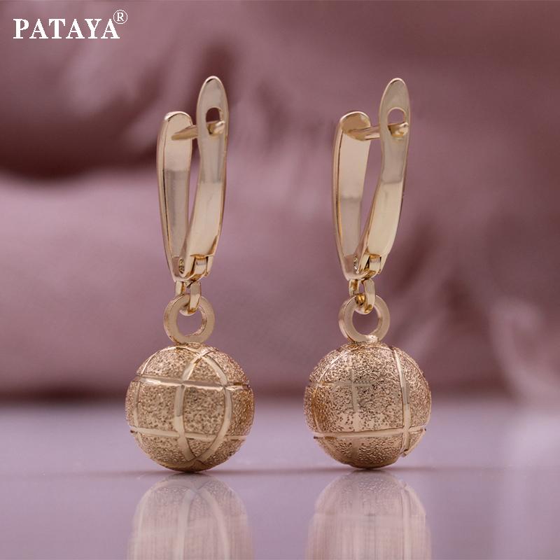 PATAYA Klasyczne kolczyki w kształcie kuli, proces lukrowania