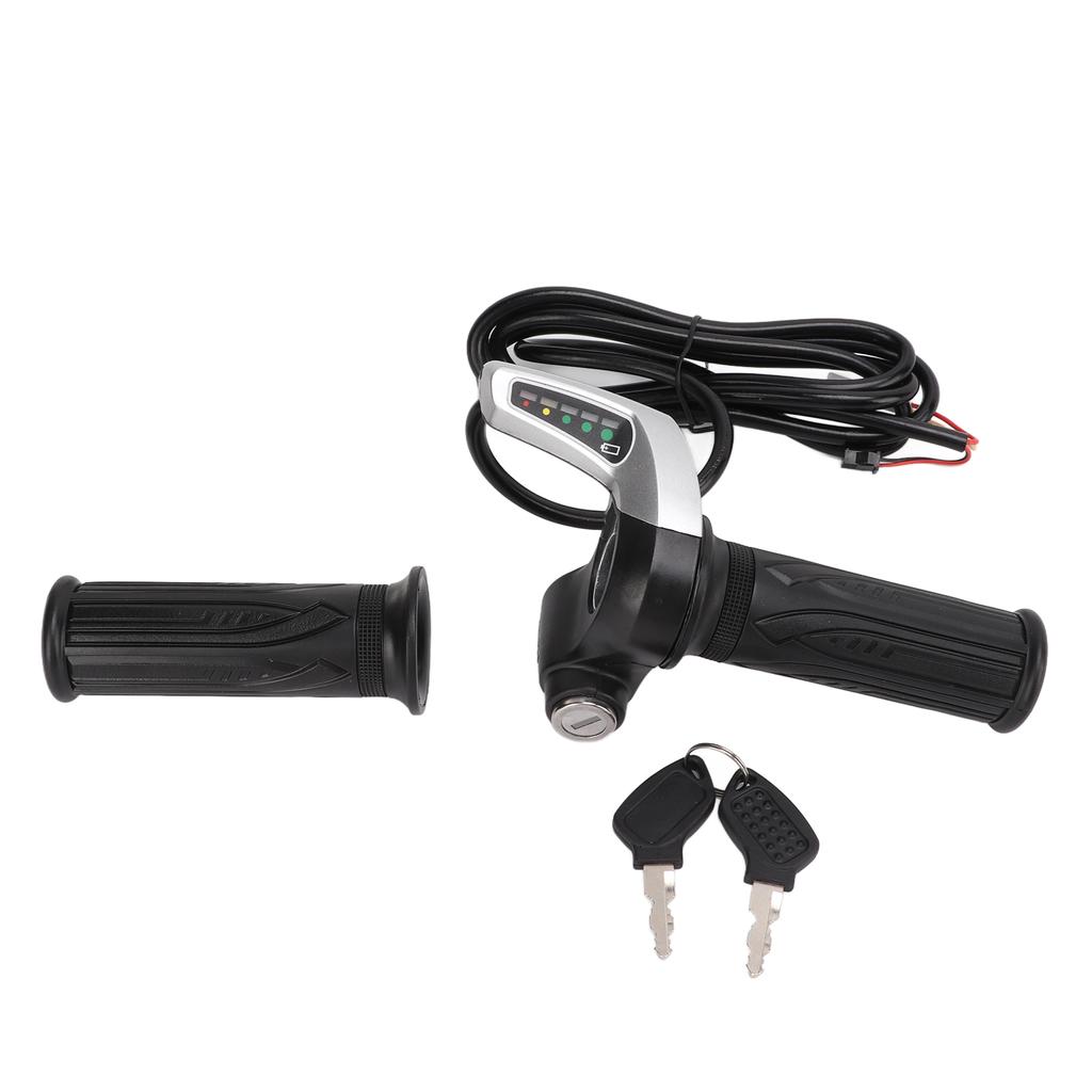 1 Pair Electric Bike Throttle Grip Universal Electric Scooter Wire Twist Throttle Grip with LED