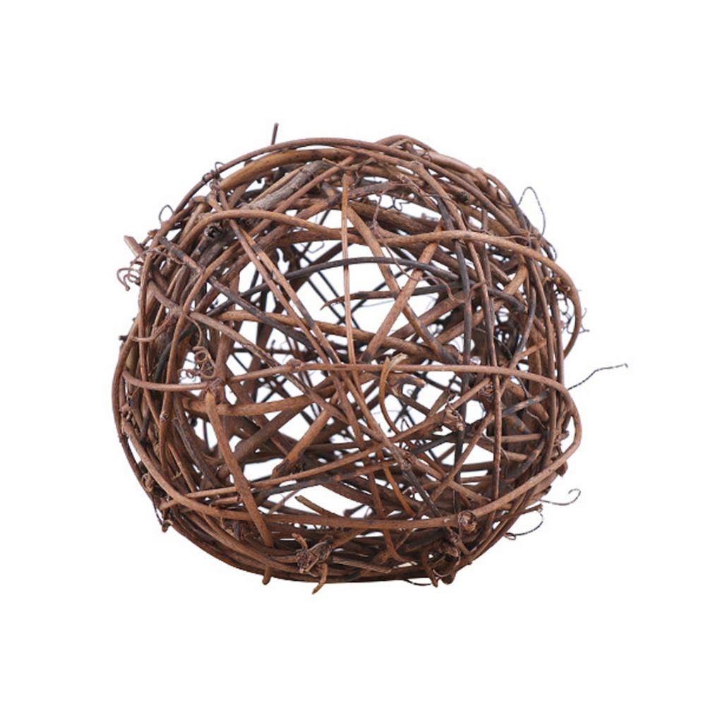 Wicker Takraw Ball Christmas Decorations Weaving Rattan Balls Crafts Xmas Layout Decorative For Bowls Decor 8/10/12/20cm