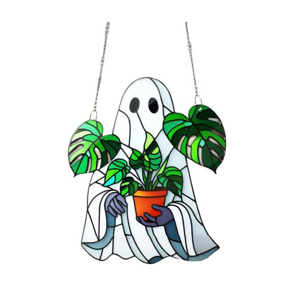 Ghost Sun Catcher Acrylic Bright Color Lampshade Pendant Halloween Party