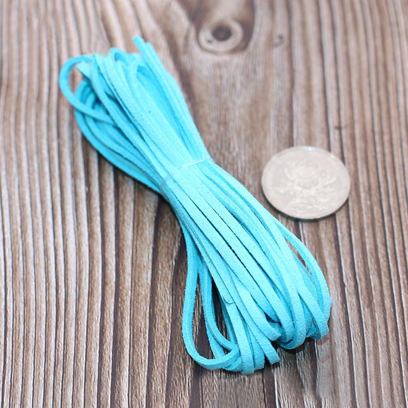 5M Langes Lederband Flaches Wildlederimitat Schnur Faden DIY Armband Funde Seil Schnur Schmuckherstellung 3mm Dicke Zubehör