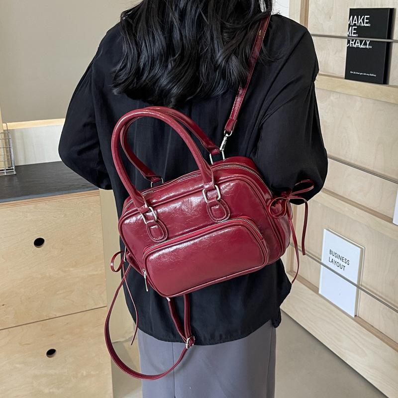 Niche design backpack 2025 new winter fashion simple small square bag versatile casual shoulder messenger women's bag