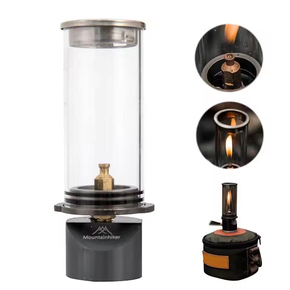 Camping Gas Lantern Tent Night Light Multi-Function Gas Candle Light Metal Windproof Portable Tent Lantern for Outdoor Emergency