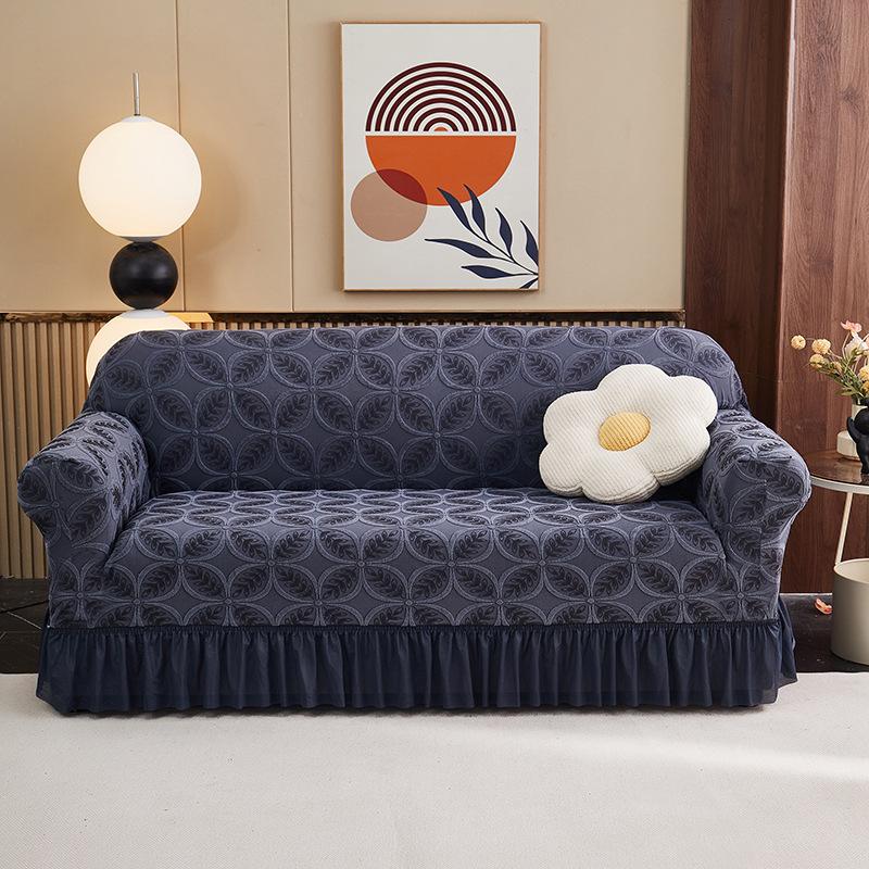 Sofa Cover 2026 New Three-color Three-dimensional Jacquard Skirt Sofa Cover Universal in All Seasons