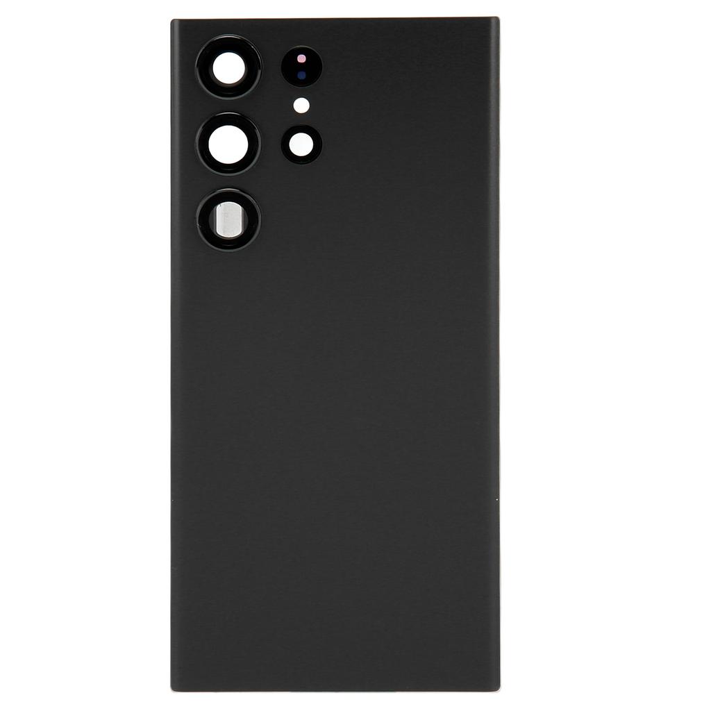 Handy Glas Rückseite Vorinstallierte Kameralinse Perfekte Passform Handy Rückseite Glasabdeckung für S23 Ultra Schwarz