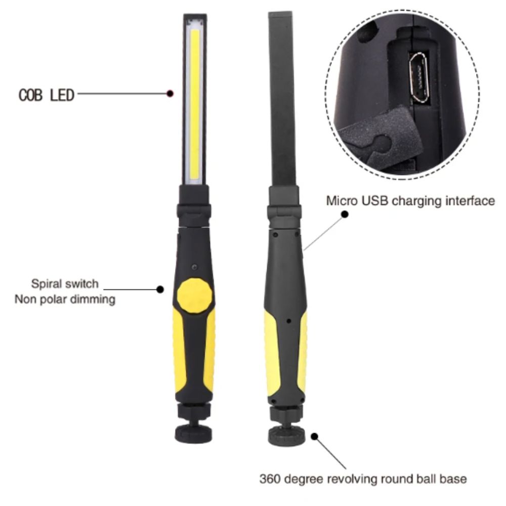 Magnetic Base Portable COB LED Work Light Portable Inspection Light  Emergency Lighting