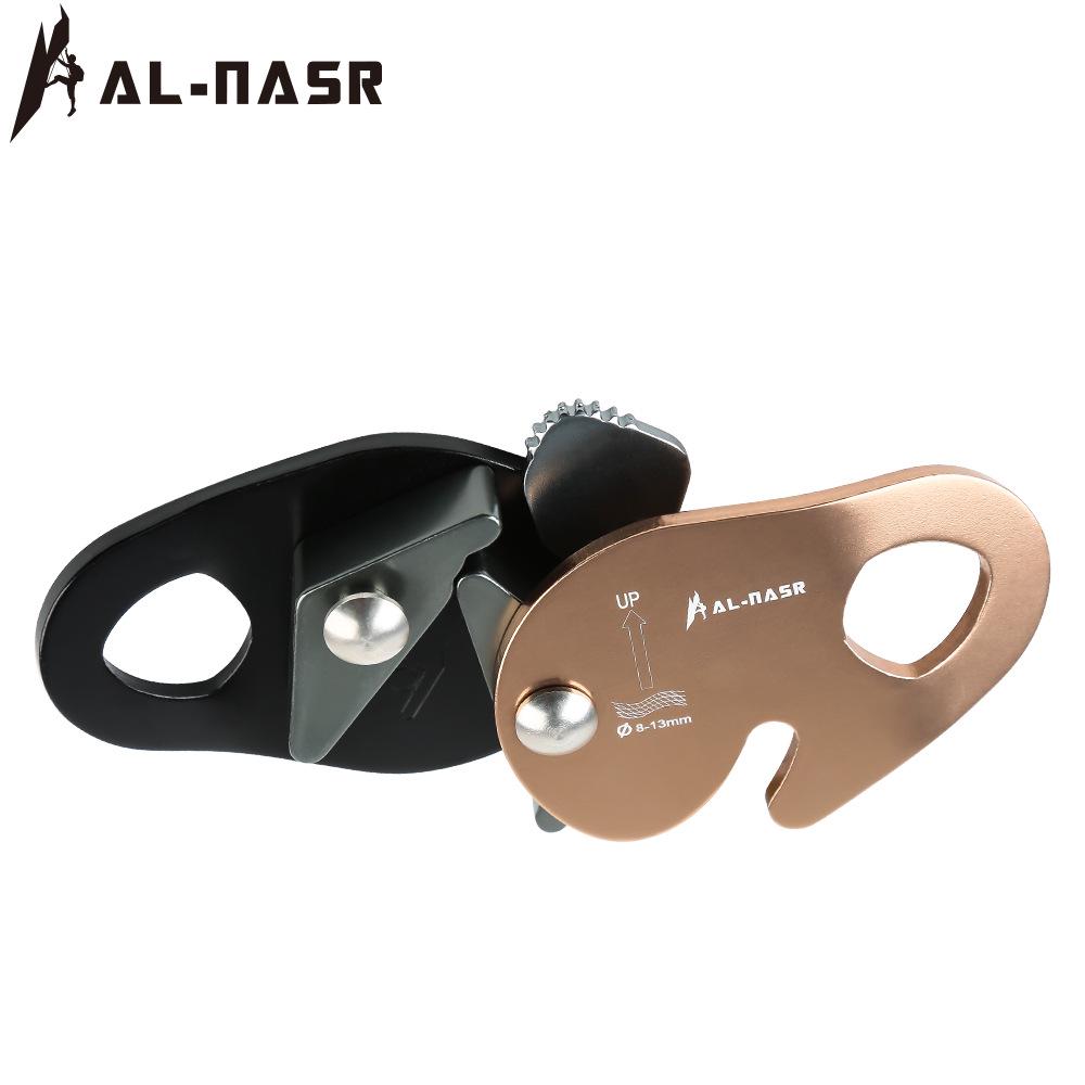 Alnas Self-Locking Rope Grabber: Outdoor Fall Protection & Climbing Tool.