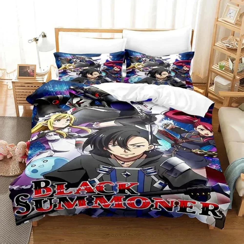 Comforter 3D Anime Black Summoner Bedding Set Single Twin Full Queen King Size Bed Set Adult Kid Bedroom S Home Textiles