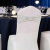 Spandex Stretch Chair Sashes Universal Fit Elastic Chair Ties Anti Slip Buckle Slider Wedding Chair Bows