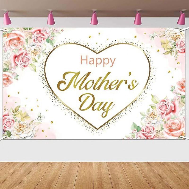 Temu Flowers Mother's Day Party Celebration Decorative Background Cloth Courtyard Decoration