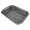 Nonstick Roaster with Rack Carbon Steel Heat Resistant Rectangular Roasting Pan Oven Baking Tray