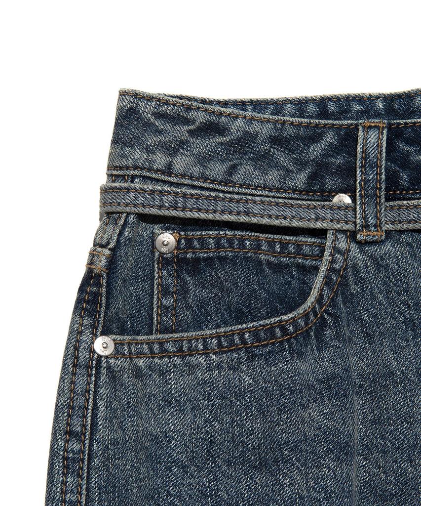 Lee Denim Maxi Skirt In Indigo Dark