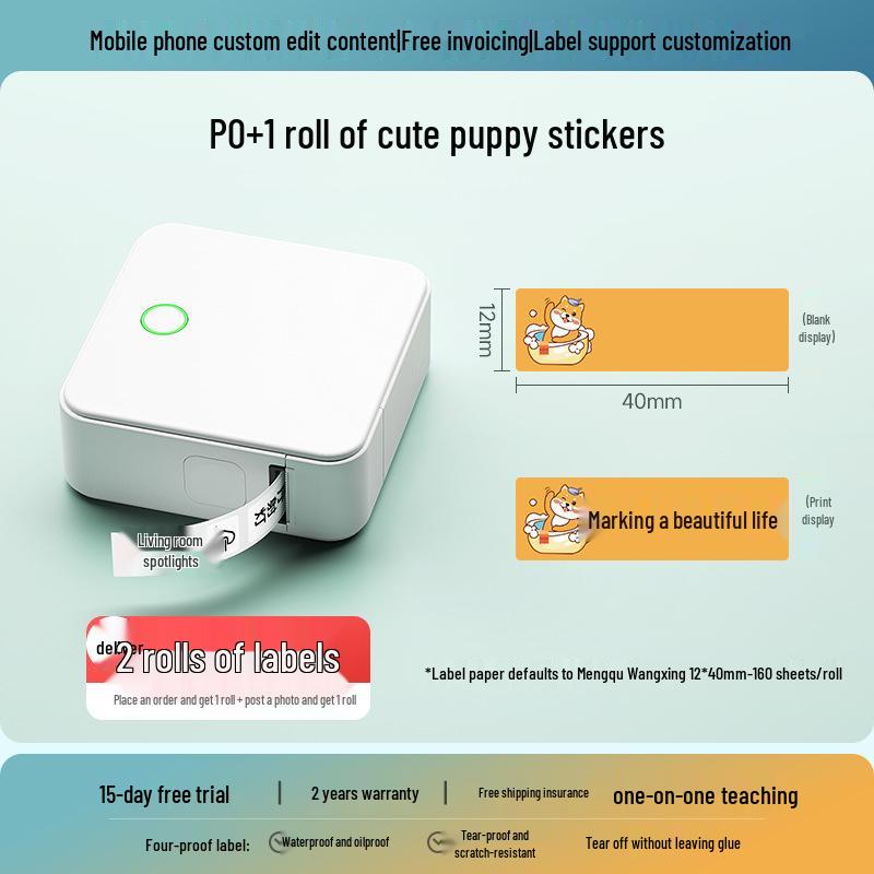 Portable Bluetooth Thermal Label Printer for Price Tags and Smart Labels