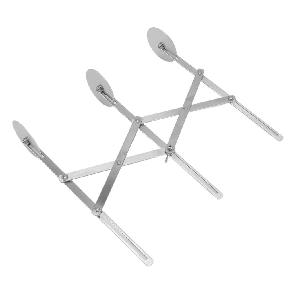 3-Rad-Gebäckschneider, Edelstahl, einziehbar, Pizzaradschneider, Küchen-Backzubehör