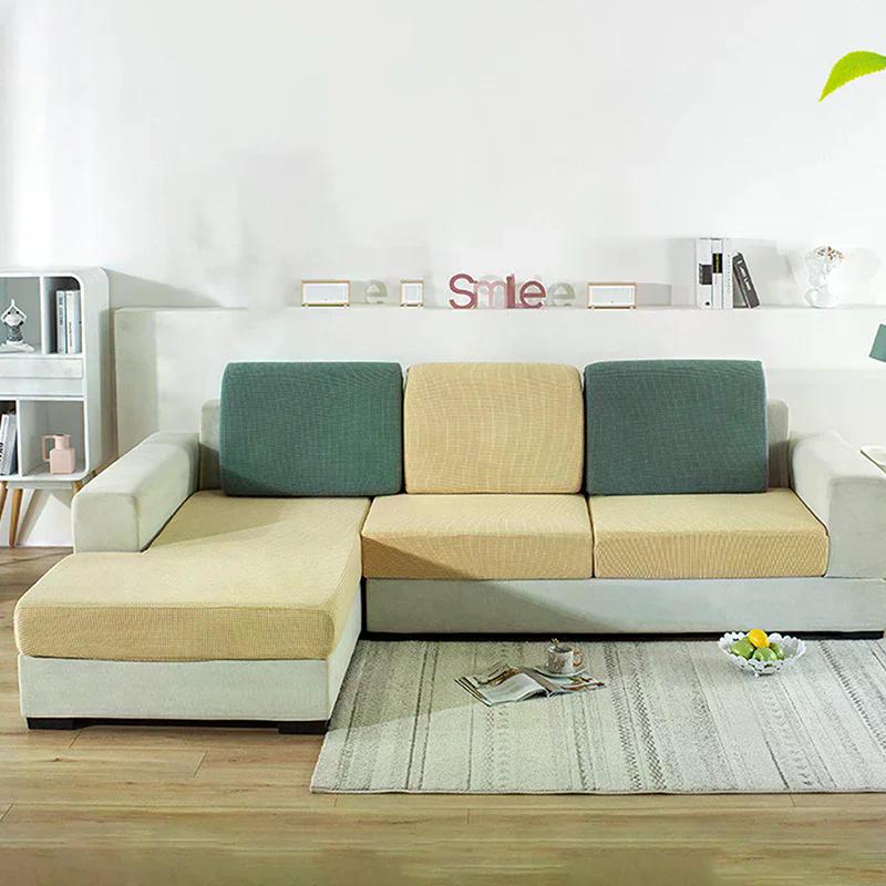 Elastischer Sofasitzbezug Dehnbarer 1-Sitzer Kissenüberzug Rutschfest Staub Sofa Couch Dicker Kissenbezug