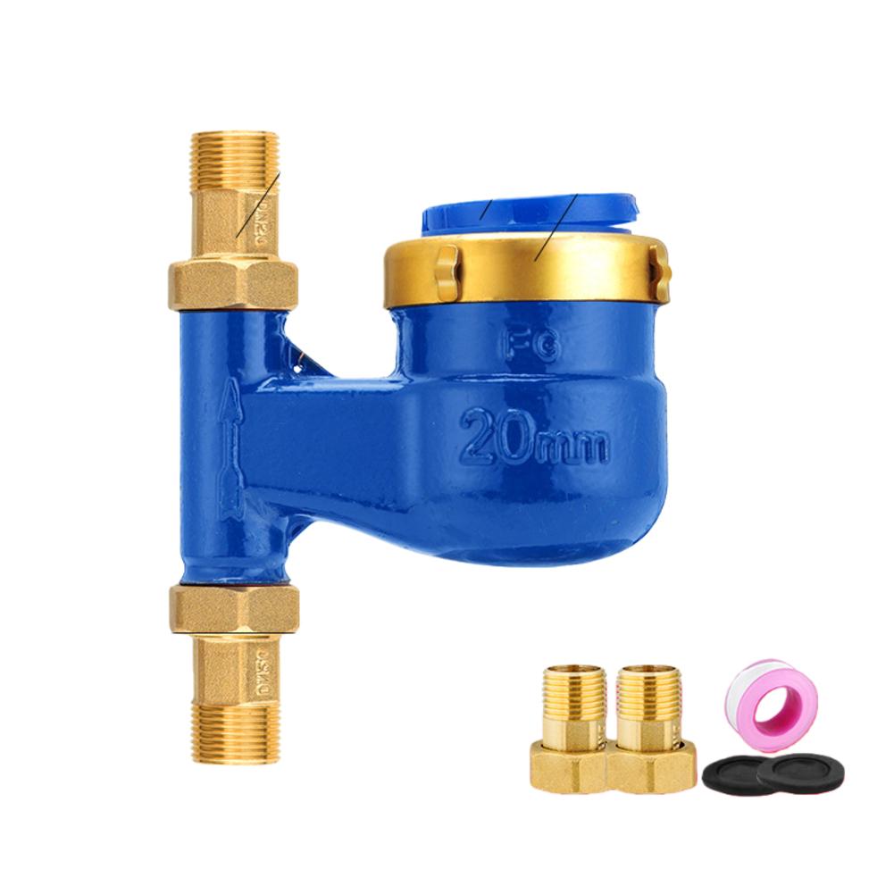 Water Meter Vertical Type with Copper Cover and Connection for Easy Installation Accurate Water Measurement DN15 DN20 DN25 Sizes