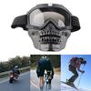Outdoor Detachable Motorcycle Goggles Helmet Ski Sports Motorbike Racing Glasses (Black)