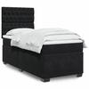 VidaXL Slat Bed Base and Mattress Black 80x200 Cm Velvet, Bed, Platform Bed, Panel Bed, Bedroom Furniture 3293070