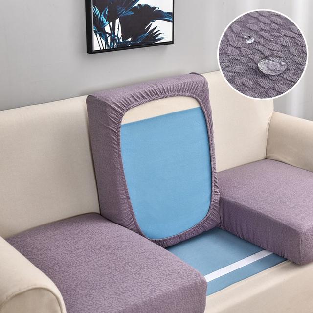 Jacquard Sofa Chair Seat Soft Cushion Cover Flexible Waterproof Sofa Cover For Living Room Furniture Protector For Pets Kids Removable