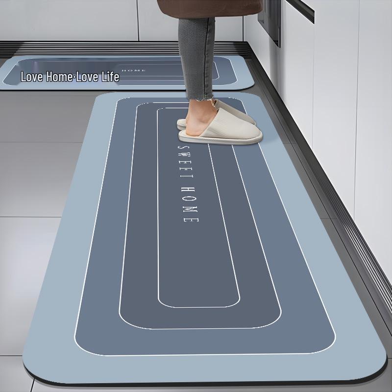 Simple Style Dirt-Resistant, Anti-Slip Kitchen Mat - Water-Absorbing Entrance and Floor Carpet