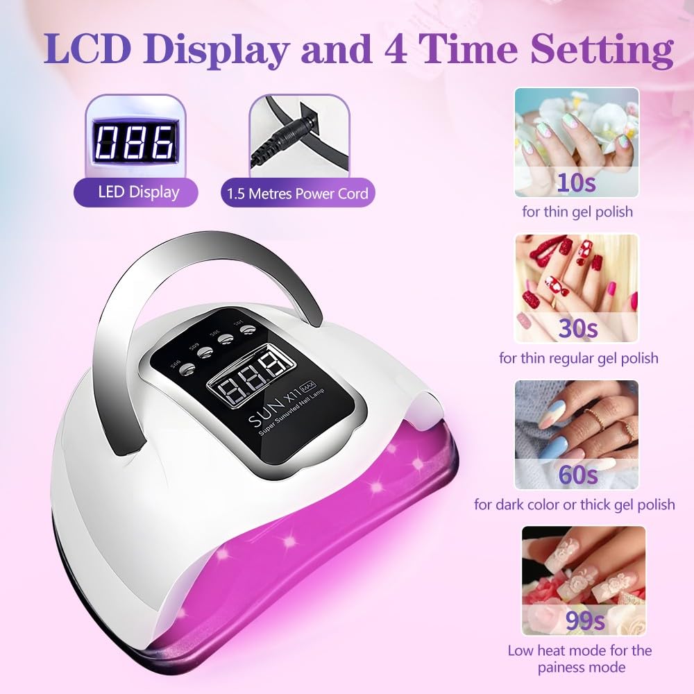 66LEDs Powerful UV LED Nail Lamp For Drying Nail Gel Polish Dryer With Motion Sensing Professional UV Lampe for Manicure Salon
