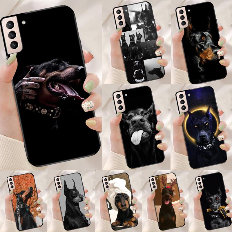 Animal Doberman Dog Funda Case For Samsung Galaxy S25 Ultra S9 S10 S20 S21 S22 Plus S23 Ultra S24 FE Phone Cover
