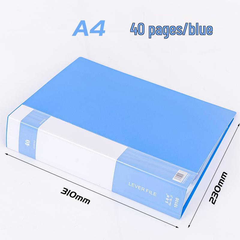 A4 Transparent Sheet Music Binder with 60/100 Pockets - Multi-Layer Loose-Leaf Folder for Students