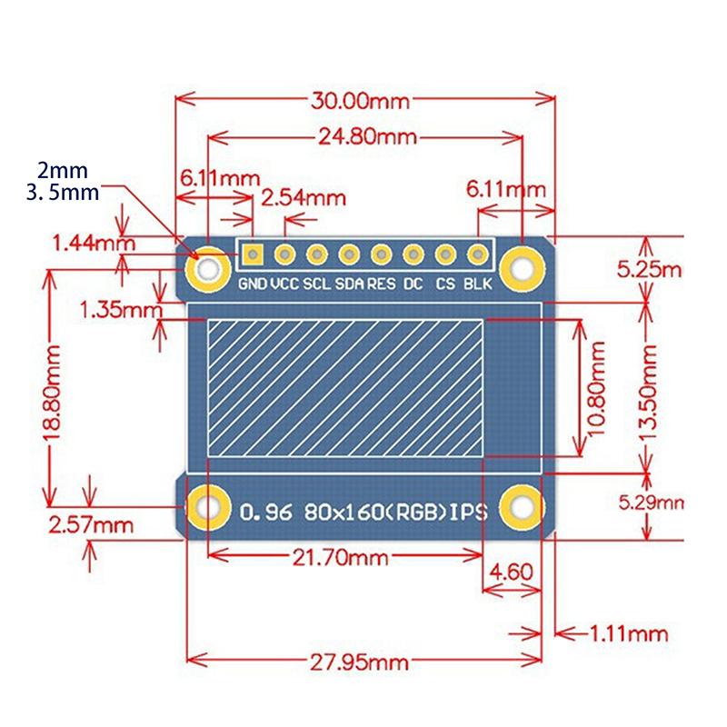 0.96 Inch IPS Display OLED Module For 80*160 65K Colorful RGB TFT LCD Board ST7735 ST7735 DIY