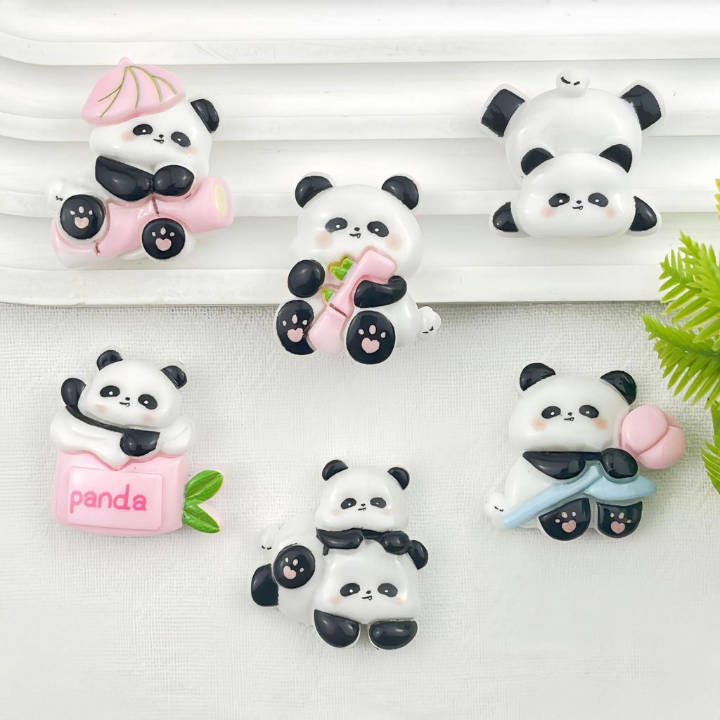 Panda-Themed Resin Jewelry & Hair Accessories: DIY Clips, Buttons, Keychains, Pendants, & Phone Charms