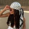 Geometric Shape Dot Print Scarf Printed Polka Dot Silk Scarf Elegant Small Square Scarf  Beach