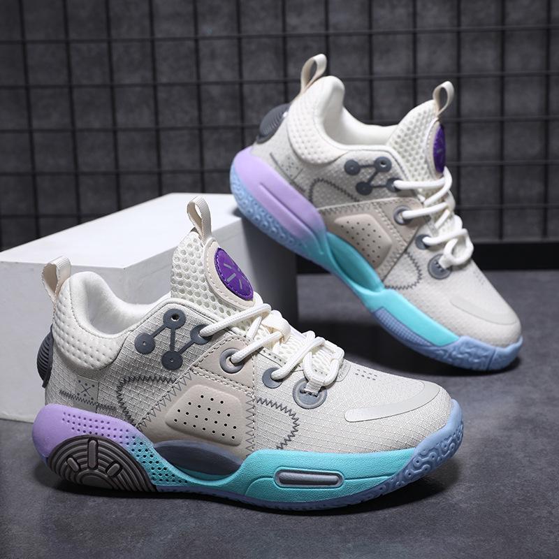 Atmungsaktive Sportschuhe für Jungen, Herbst 2025, Rutschfest, Langlebige Basketballschuhe, Geruchshemmend, Geräuschreduzierendes Design für Mittel- und ältere Kinder