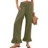 Womens Palazzo Pants Summer Casual Flowy Wide Leg Trousers Beach Travel Vacation Outfits
