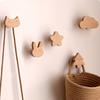 1pcs Wooden Hooks Cute Room Decor Hook Wall Keychain Coat Hook Home Door Wood Hook Hanger Kitchen Accessories Gadget