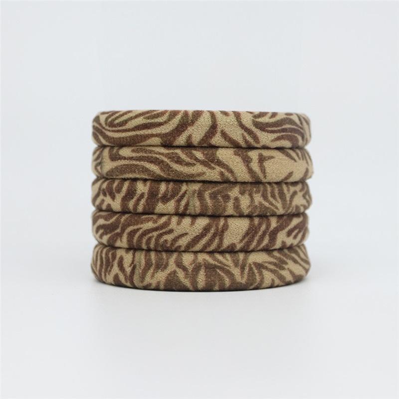 Leopard Print Towel Loop Hair Loop For Women, High Elasticity Ponytail, Rubber Band Hair Rope
