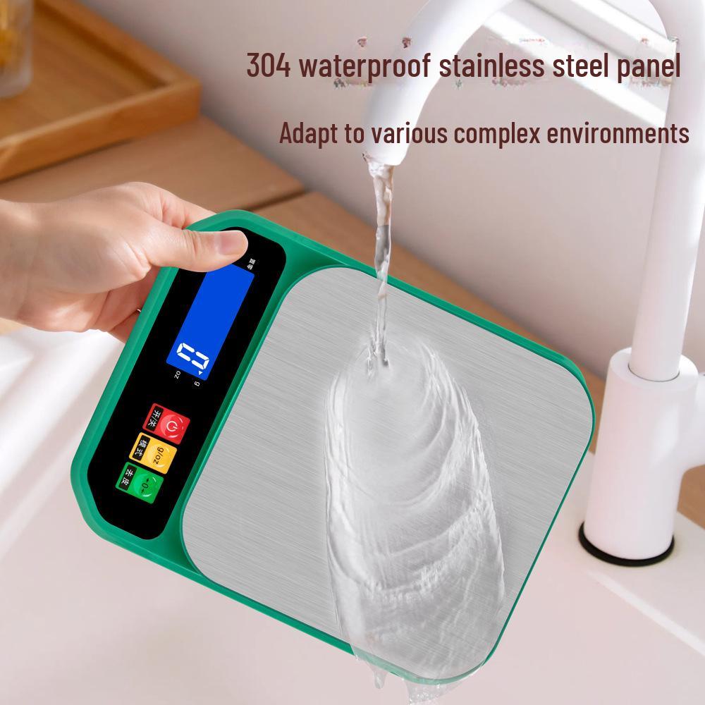 High-Precision Waterproof Stainless Steel Kitchen Scale, 10kg Capacity