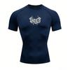Men's Quick Drying Sports T-Shirt Tight Fit Breathable Sweat Absorbing Fitness Top High Elasticity Sweat Resist Stretchy Moisture-Wicking