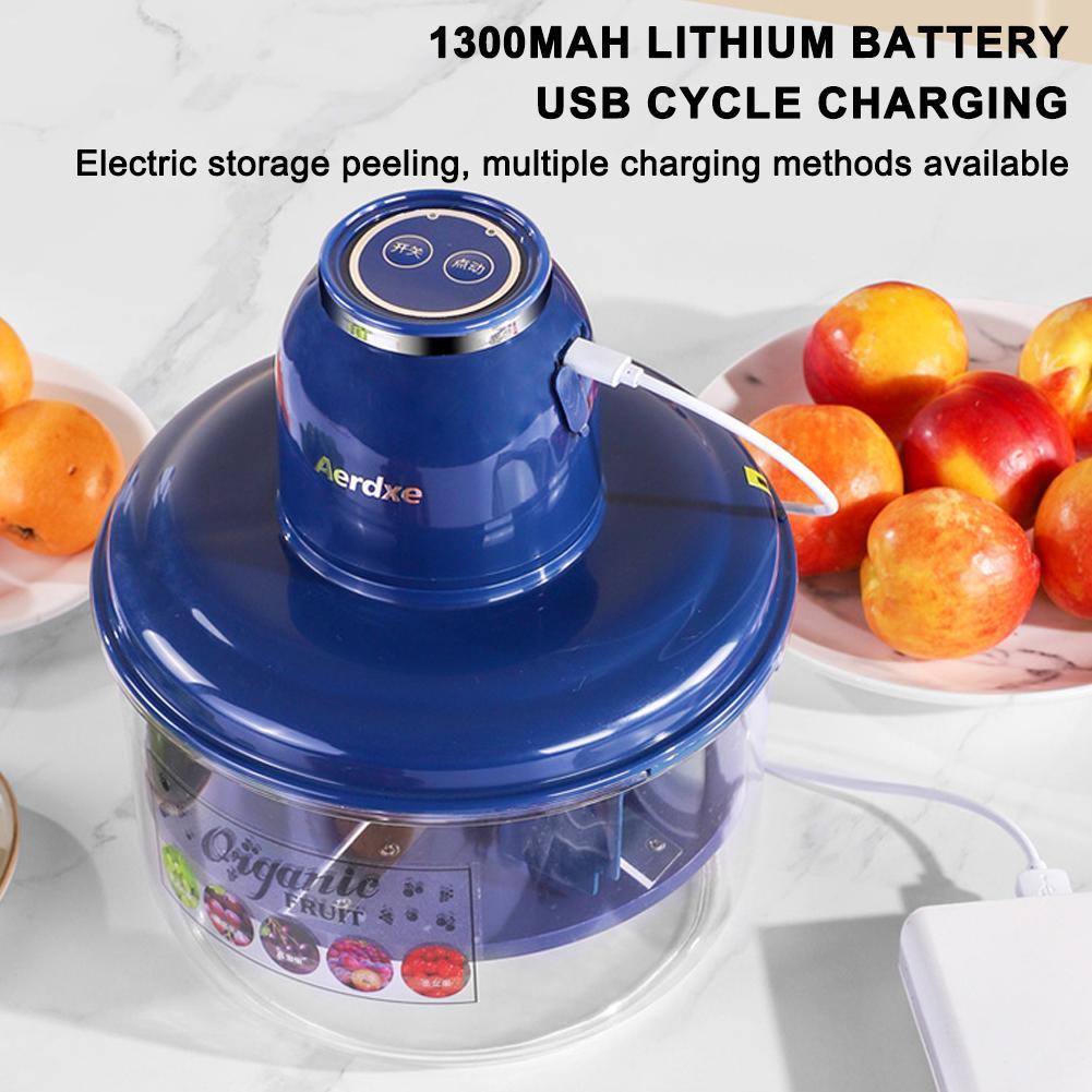 Fruit And Vegetable Peeling Machine Upgraded New Electric Automatic Garlic Peeler Machine, Rechargeable Home Peeler