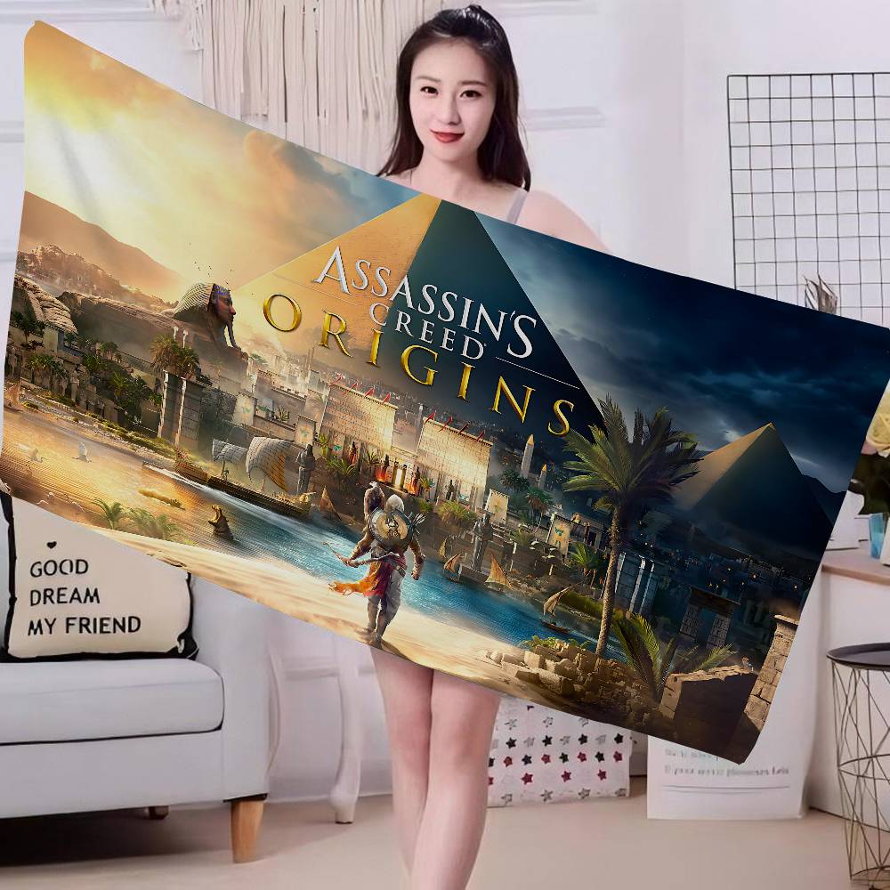 A-AssassinS Game-Creed Microfiber Beach Towel Absorbent Quick Dry Soft Yoga Swimming Resort Mountain Climbing Towel