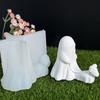 Halloween Decorations, Ghost and Dog Silicone Molds, Flower Ghost and Dog Walking Silicone Molds, Halloween Ghost Decorations