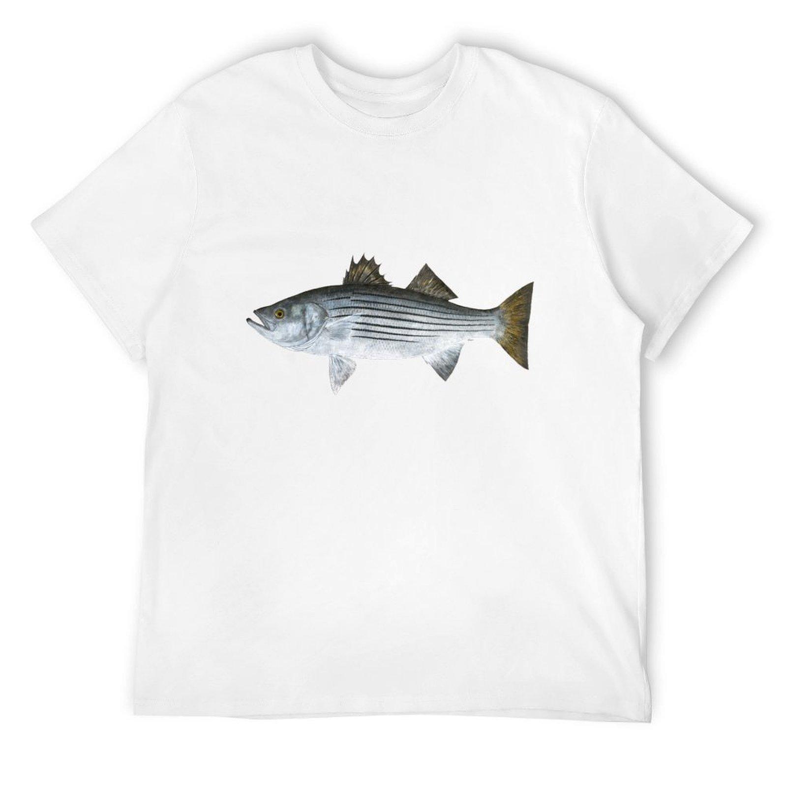 Striped Bass (Morone saxatilis) T-Shirt vintage anime shirt new edition t shirt men cotton S