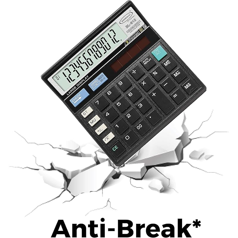 Bambalio Bl-512B 12 Digit Large Display 112 Steps Check & Correct Electronic Calculator, 3 Years Warranty