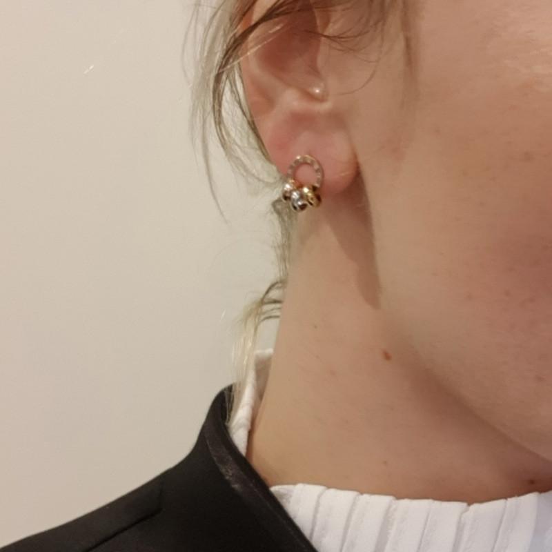 Vintage Geometric Titanium Steel Dangle Earrings With Roman Number Design For Women