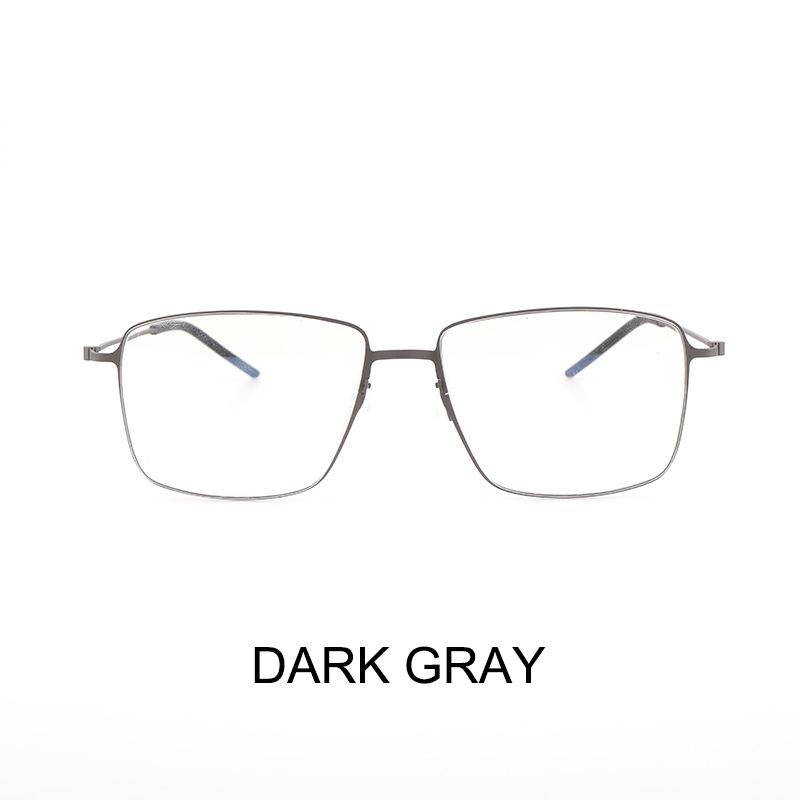 

Luxury Thin-Rimmed Pure Titanium Glasses Frames Screwless Ultra-Lightweight Eyeglasses Men s Business Casual Spectacles темно-сірий