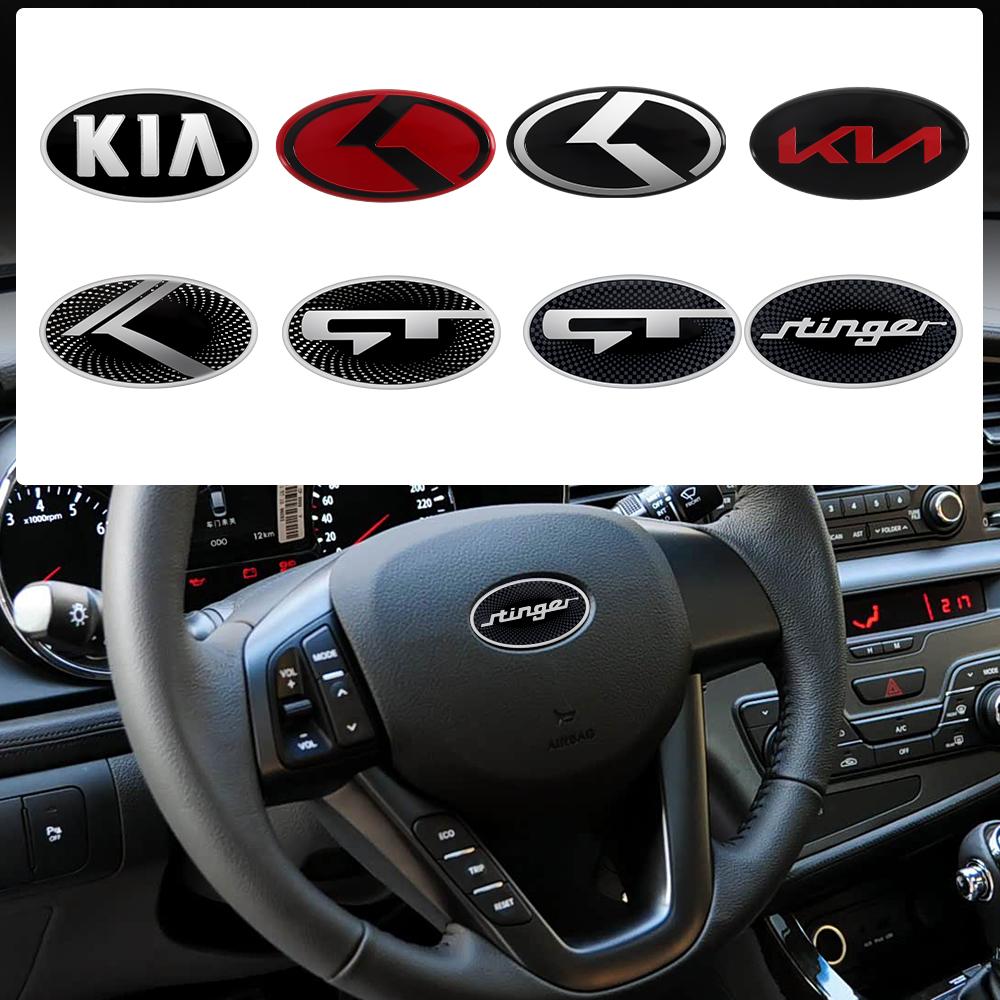 Car Steering Wheel Badge Emblem Sticker Auto-Styling For Kia Sportage 3 Rio K2 Ceed Carnival Picanto Soul EV6 Niro Forte Seltos xmwcj44