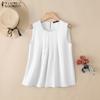ZANZEA Women Casual Round Neck Summer Sleeveless Tank Tops