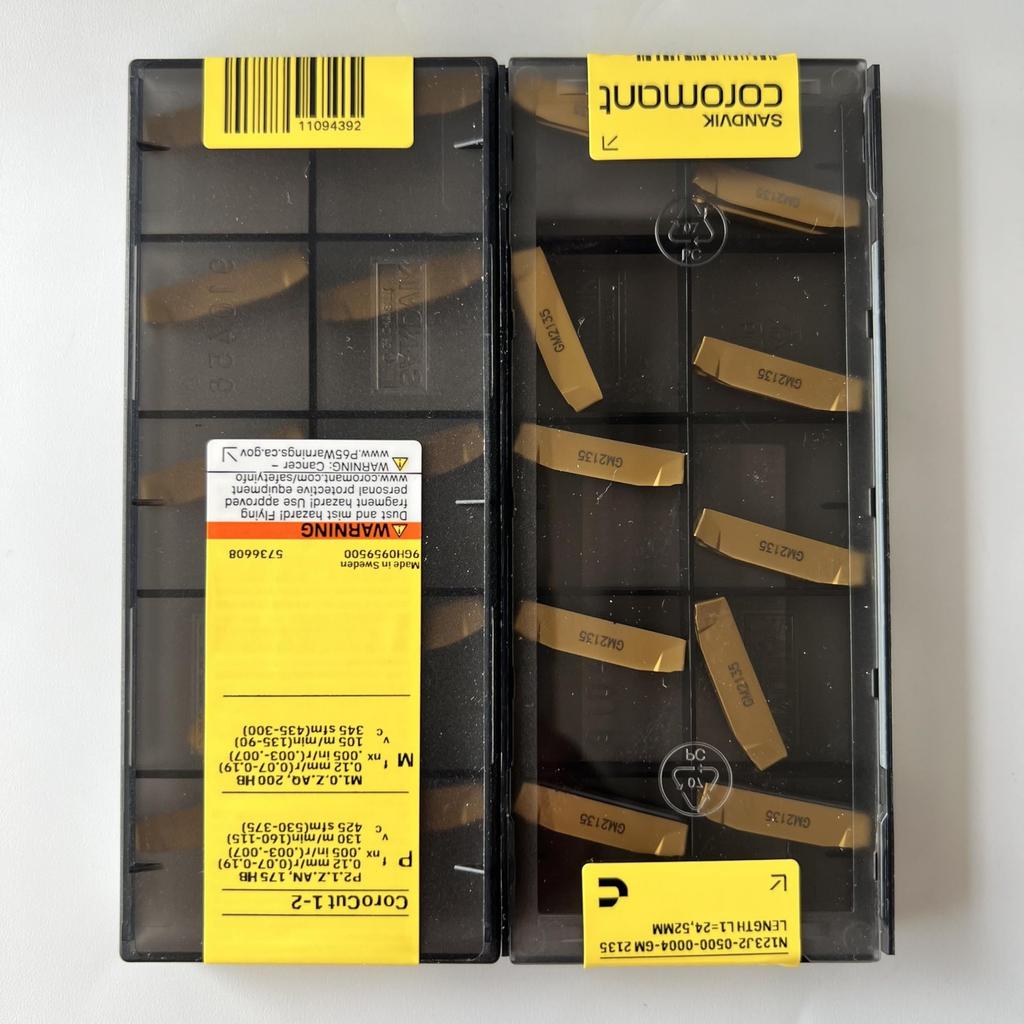 SANDVIK / N123J2-0500-0004-GM 2135 / Original Swedish hard alloy blade 10 Pcs