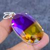Natural Bi-Color Tourmaline 925 Sterling Silver Jewelry Pendant 2.17" n3G81